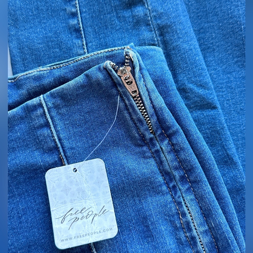 NWT Free People Bella Moto Skinny Jean in Prophecy - Picture 5 of 8